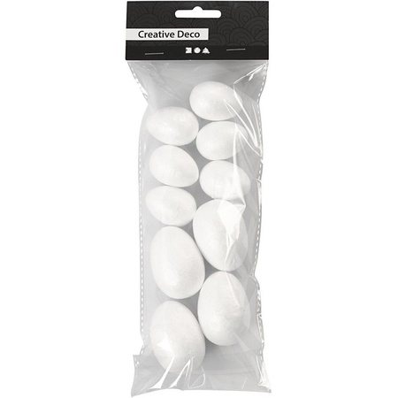 Piepschuim eieren 3,5 en 4,8 cm 10 stuks
