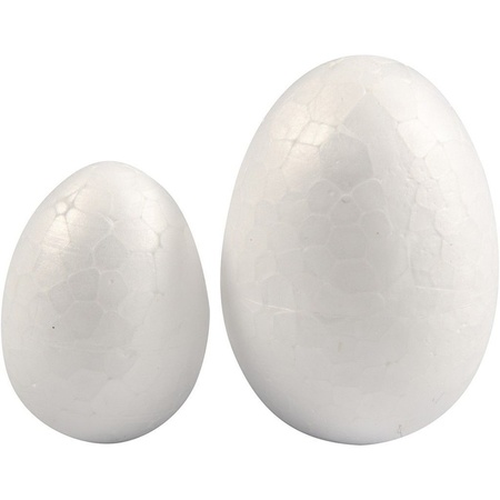 Piepschuim eieren 3,5 en 4,8 cm 10 stuks
