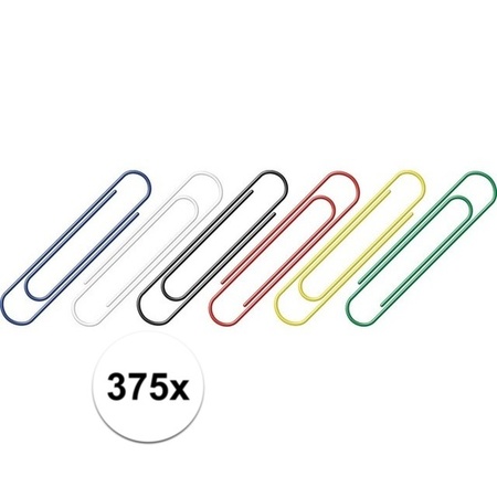 375x colored paperclips 26 mm