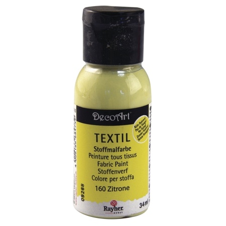 3x Yellow textile paint flask 34 ml