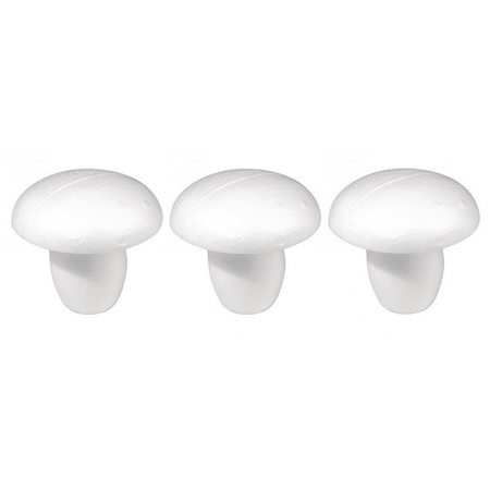 3x Styrofoam mushroom 13 cm