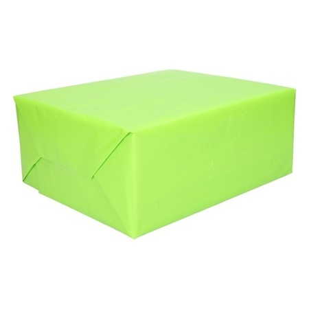3x Inpakpapier lime groen 200 cm