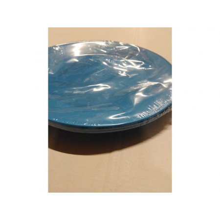 3x ontbijt/diner bordjes van hard kunststof 21 cm in het blauw