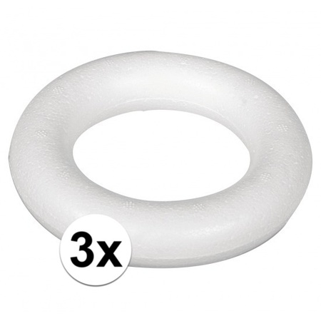 3x Styrofoam rings 15 cm