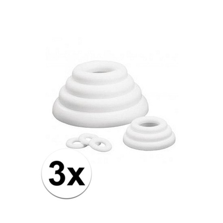 3x Styrofoam flat rings 30 cm