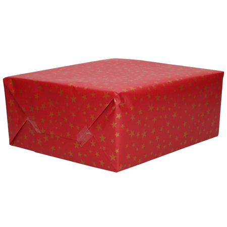 3x Rollen Kerst inpakpapier/cadeaupapier bordeaux rood 2,5 x 0,7 meter