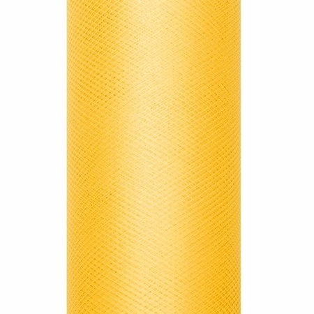 3x Rollen tule stof geel 15 cm breed
