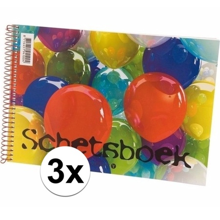 3x drawingbooks white paper A4