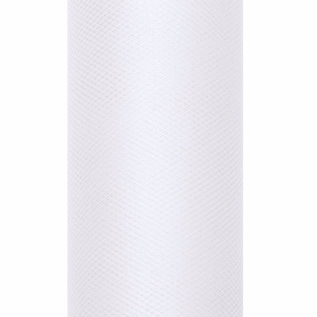 3x White tulle 0,50 x 9 meter