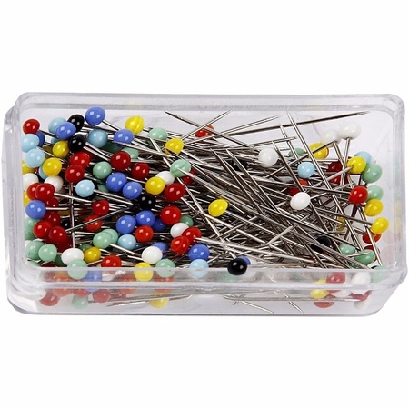 400x Pins with colored plastic head 31 mm