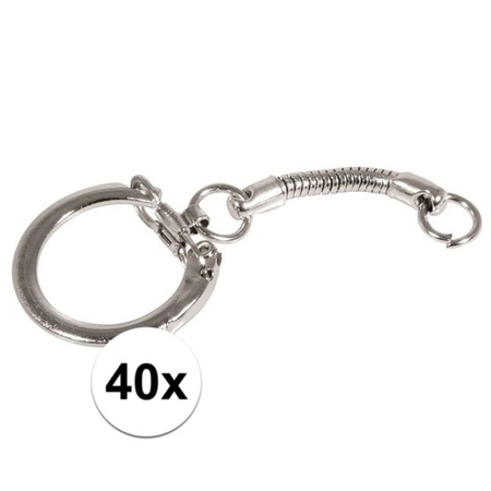 40x Hobby clipsluiting sleutelhangertjes