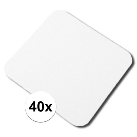40x Unprinted beer coasters square
