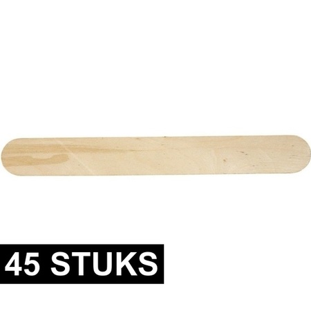 45x Big craft sticks 20 x 2,5 cm