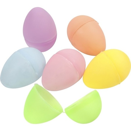 48x Surprise eggs pastel colors 4,5 cm