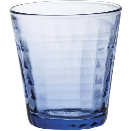 24x Drinkglazen/waterglazen blauw Prisme hardglas 22/27,5 cl