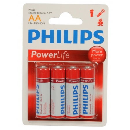 4 stuks Philips AA powerlife