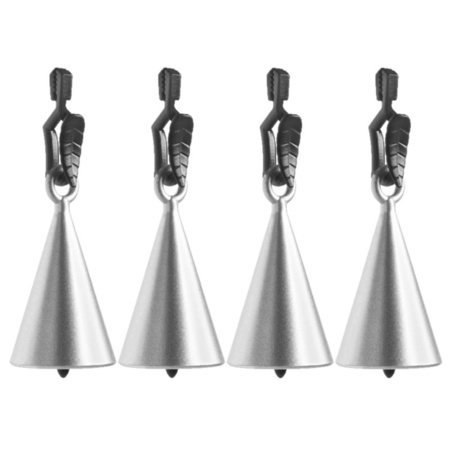 4x pieces tablecloth weights silver cones