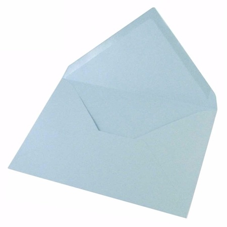 5 light blue envelopes for A6 cards