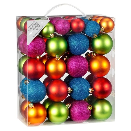 Complete kerstballen set gekleurd voor 180 cm Kerstboom