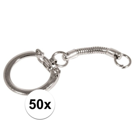 50x Hobby clipsluiting sleutelhangertjes
