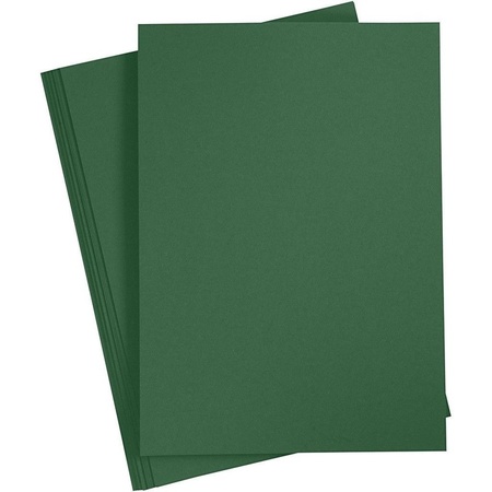 5x A4 cardboard dark green 180 grams