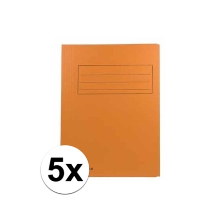 Oranje dossiermappen voor A4 5x
