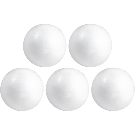 Combi set of styrophor balls 25x in 5 sizes.