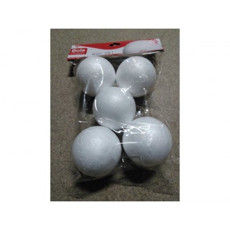 5x Hobby/DIY styrofoam ball 6 cm