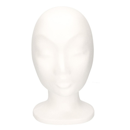 5x Beschilderbare piepschuim hoofden 30 cm meisjeshoofd/vrouwenhoofd