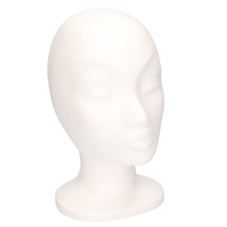 5x Beschilderbare piepschuim hoofden 30 cm meisjeshoofd/vrouwenhoofd