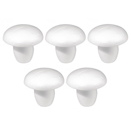 5x Styrofoam mushroom 13 cm
