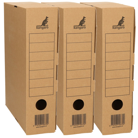 5x Office archive box cardboard 32 x 22 cm A4