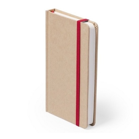 5x Notitieboekje lege bladzijdes rood