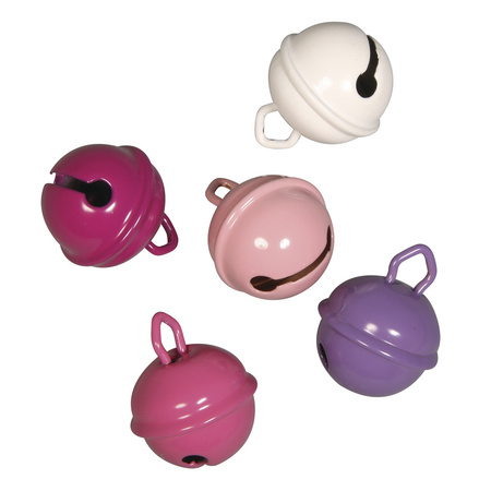 5x Metal bells pink mix 19 mm hobby/DIY/craft supplies