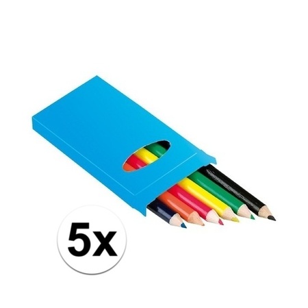 5x Coloured pencils 6 pieces