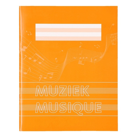 5x pieces A5 music notebooks orange