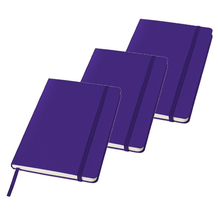 5x pieces purple lined notebooks A5