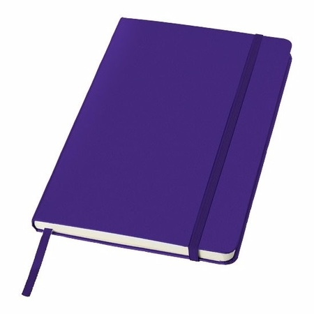 5x pieces purple lined notebooks A5