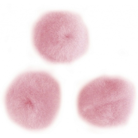 Roze decoratieve pompons 15 mm