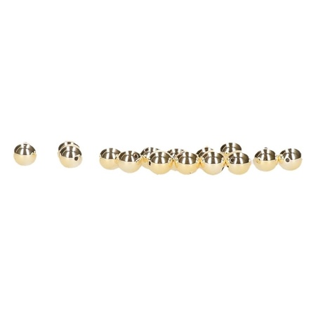 60x golden round jewelry beads 8 mm