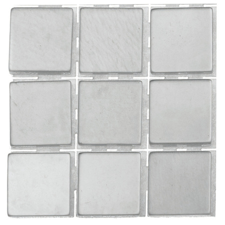 63x stuks mozaieken maken steentjes/tegels kleur grijs 10 x 10 x 2 mm
