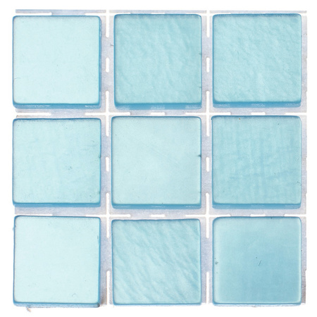 63x pieces mosaic tiles light blue 10 x 10 x 2 mm