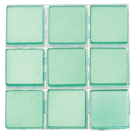 63x stuks mozaieken maken steentjes/tegels kleur turquoise 10 x 10 x 2 mm