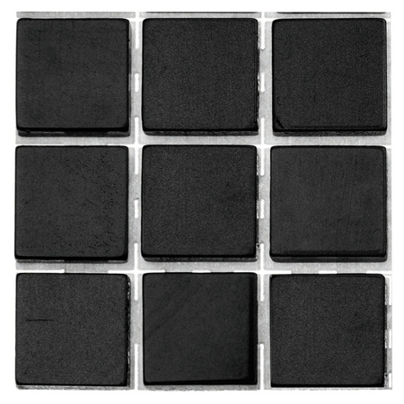 63x stuks mozaieken maken steentjes/tegels kleur zwart 10 x 10 x 2 mm
