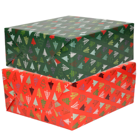 6x Roll Christmas wrapping paper 2,5 x 0,7 meter