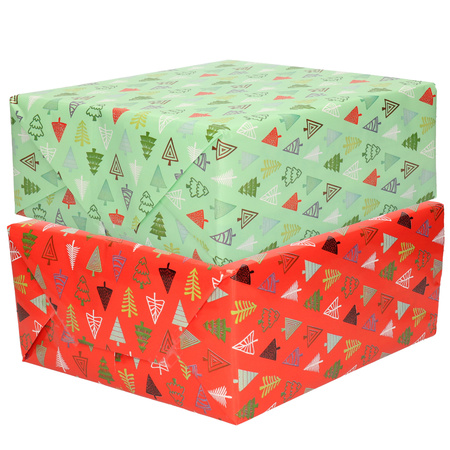 6x Rollen Kerst inpakpapier/cadeaupapier mixprint 250 x 70 cm