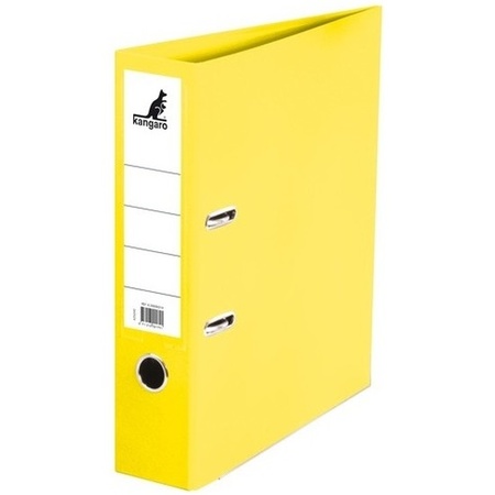 6x pieces ring binder folder yellow 75 mm A4
