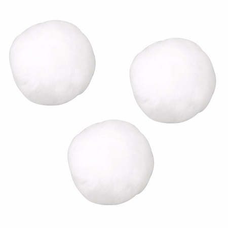 70x craft pompoms 7 mm white