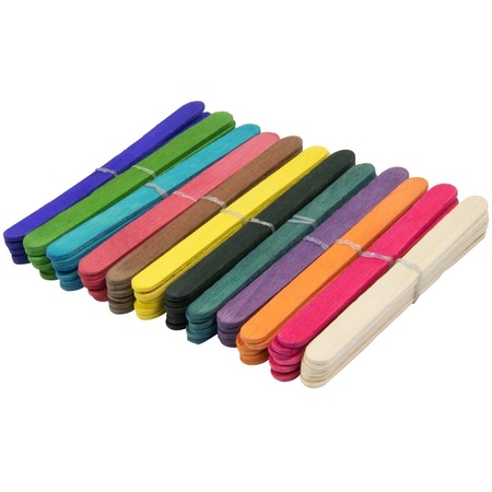 72x colored craft sticks