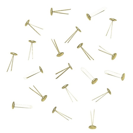 72x Paper fasteners gold color